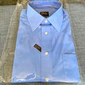 Jos. A. Bank mens tailored blue LS dress shirt NIP size 17 1/2 - 33 100% cotton